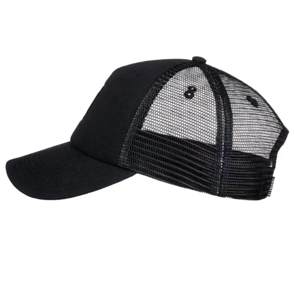 Element Icon Mesh trucker sapka hajlított simlivel, vastag vászon pamut anyagból, nagy Element logóval és állítható csatos kialakítással. Fekete színben.