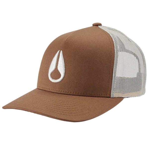 NIXON ICONED TRUCKER HAT brown off white.C1862-5074-00