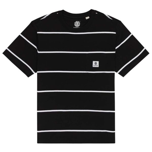 Element Basic Pocket póló black white stripes