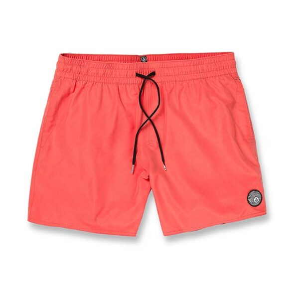 Volcom Lido Solid Trunk fürdőnadrág 16 washed ruby