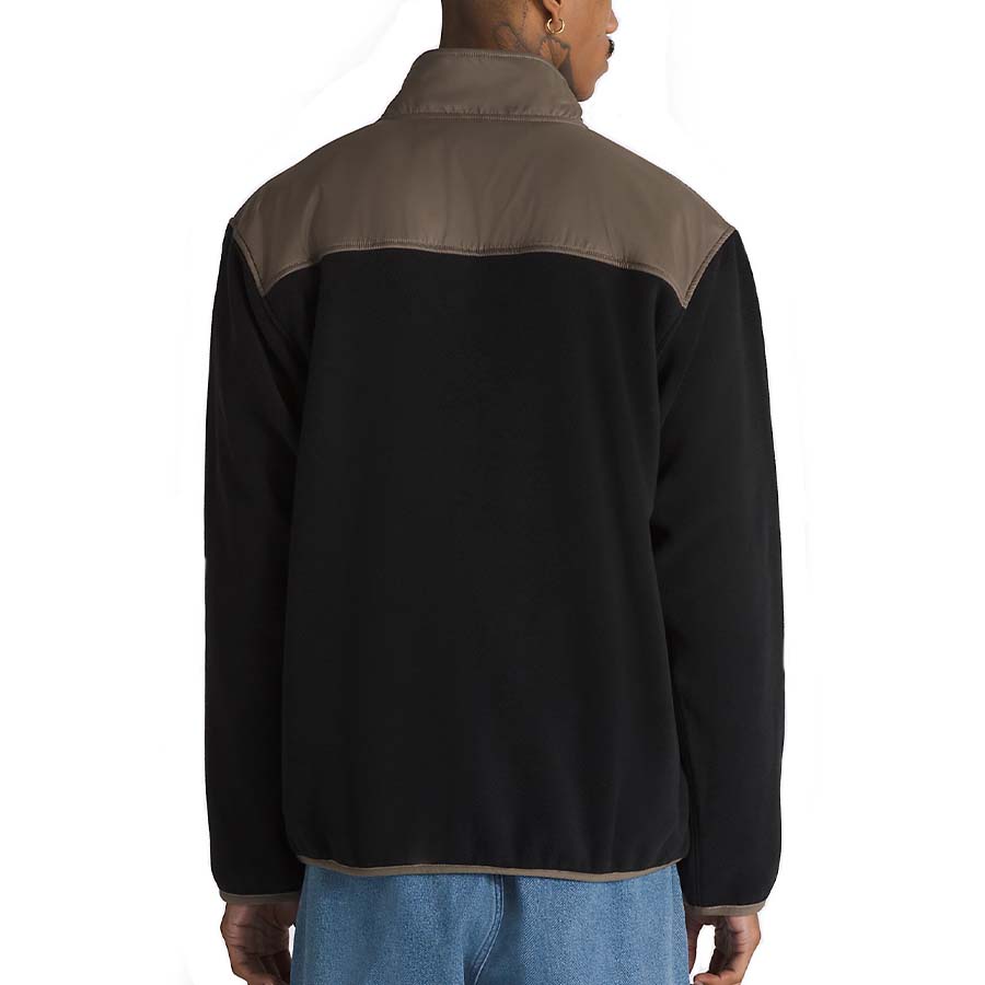 Két tónusú Ranford Polar Fleece Loose Half-Zip Pulóver, bal mellkason hímzett Vans logóval.