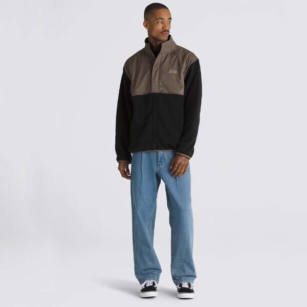 Két tónusú Ranford Polar Fleece Loose Half-Zip Pulóver, bal mellkason hímzett Vans logóval.