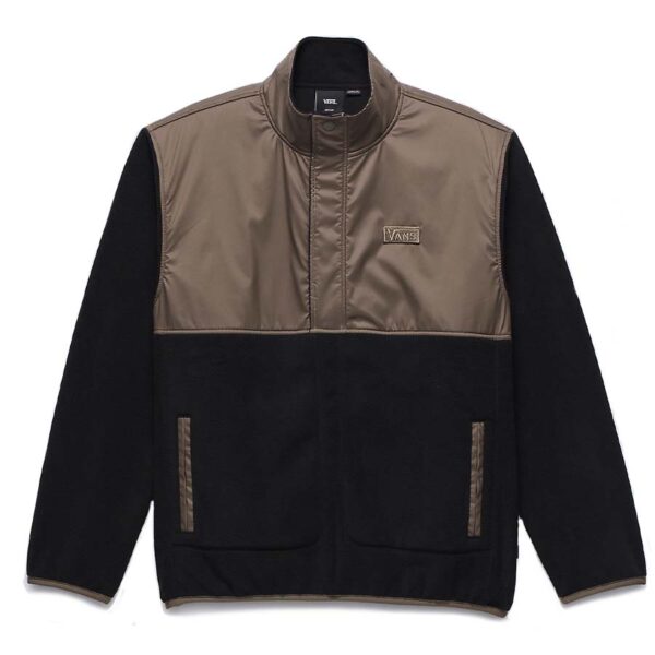 Két tónusú Ranford Polar Fleece Loose Half-Zip Pulóver, bal mellkason hímzett Vans logóval.