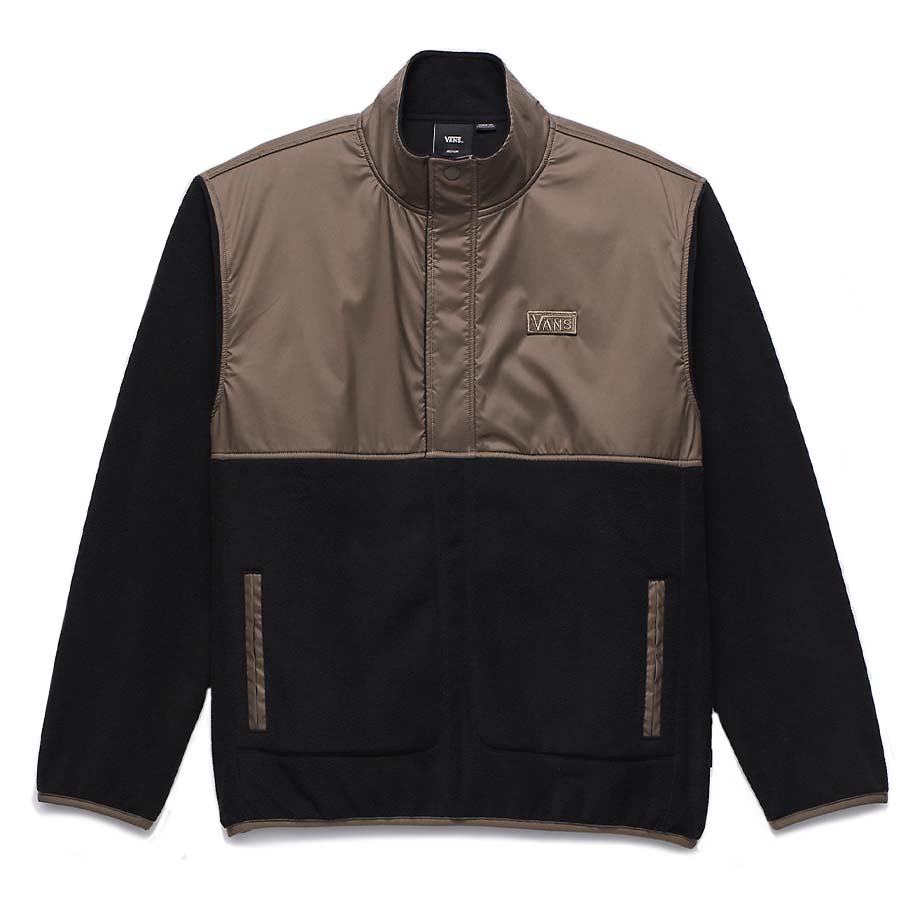 Két tónusú Ranford Polar Fleece Loose Half-Zip Pulóver, bal mellkason hímzett Vans logóval.