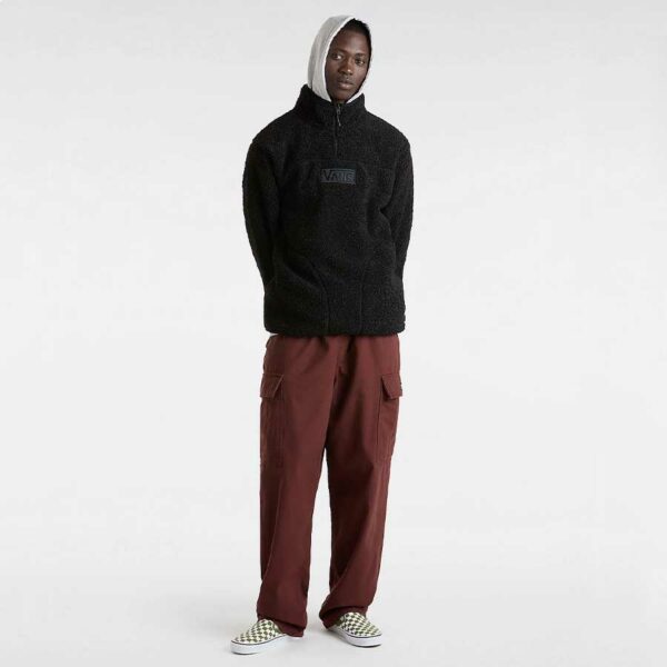 Vans Boxed Sherpa Zip pulóver fekete színben.