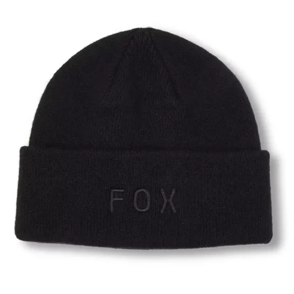Fox Wordmark téli sapka fekete színben.