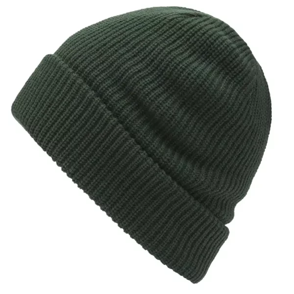 Volcom Full Stone téli sapka sötét zöld színben.