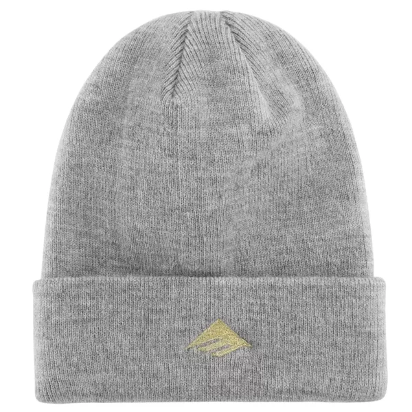 Emerica Triangle beanie grey – Kötött sapka minimalista hímzéssel, 100% akril anyagból.