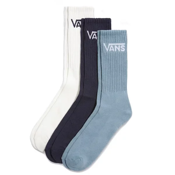 Vans Classic Crew 3 pár zokni parisian night kék színben.