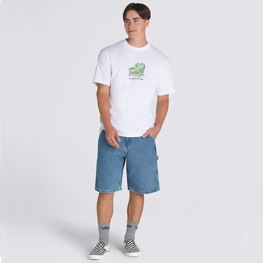 Vans Drill Chore Loose farmer rövidnadrág stone wash - világos kék színben.