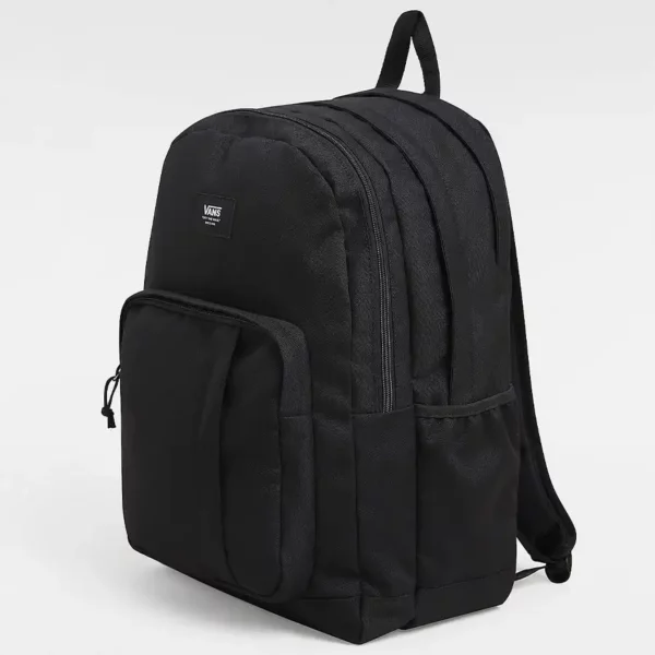 Vans Old Skool Trek hátizsák fekete színben, laptop rekesszel és oldalsó víztartó zsebbel.