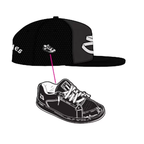 Etnies x SLB Trucker sapka fekete színben, domborhímzett logóval és Sal 23 fém jelvénnyel