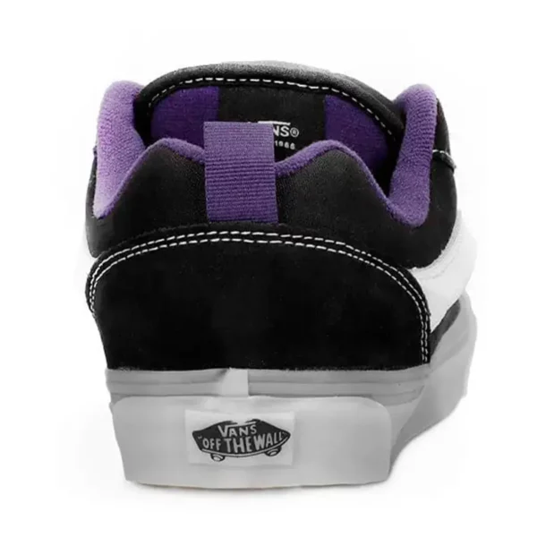Vans Knu Skool cipő glow black purple - fekete, lila vans cipő fluoreszkáló talppal.