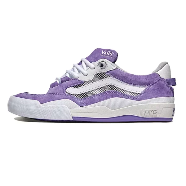 Vans Skate 2 Wayvee cipő – légáteresztő hálós felsőrész, PopCush™ talpbetét és Wafflecup™ szerkezet a maximális teljesítményért lila színben.