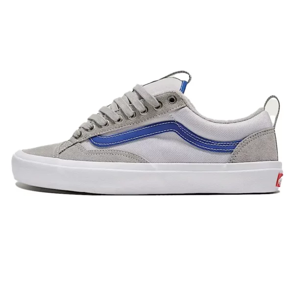 Vans Skate Old Skool 36+ grey blue - szürke színű cipő kék stripe logoval. Gördeszkás cipő – ikonikus stílus modern frissítésekkel.