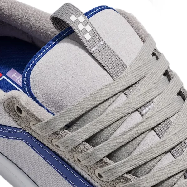 Vans Skate Old Skool 36+ grey blue - szürke színű cipő kék stripe logoval. Gördeszkás cipő – ikonikus stílus modern frissítésekkel.