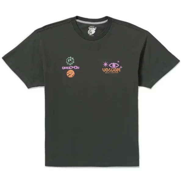 Volcom x Filip Rygalski szürke póló egyedi grafikával és laza szabással