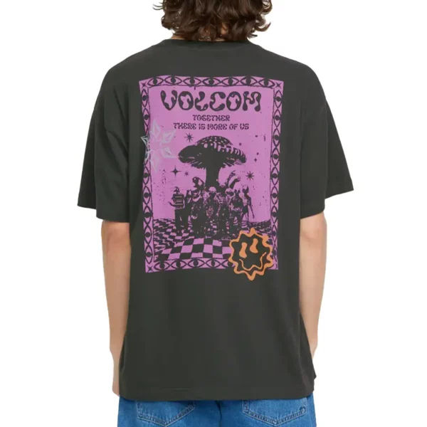 Volcom x Filip Rygalski szürke póló egyedi grafikával és laza szabással