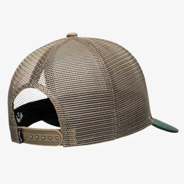 Billabong Stacked Trucker sapka khaki színben, műbőr logóval és állítható hátsó pánttal