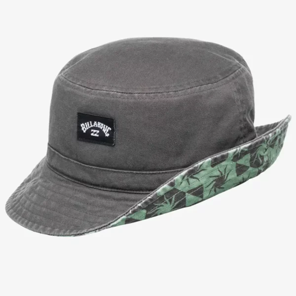 Billabong Sundays Revo kifordítható kalap moss színben, rövid karimával és mintás belsővel