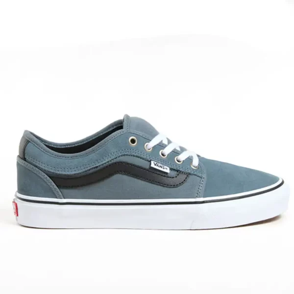 Vans Skate Chukka Low Sidestripe cipő fekete és slate blue színben, velúr és vászon felsőrésszel, alacsony szárú kivitelben
