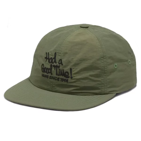 Vans Had A Good Day Jockey sapka loden green színben, hímzett logóval és ívelt napellenzővel zöld színben