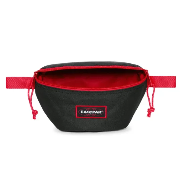 Eastpak Springer övtáska mindennapos fekete, piros színben -Klasszikus design, strapabíró anyag mindennapi használatra ideális.