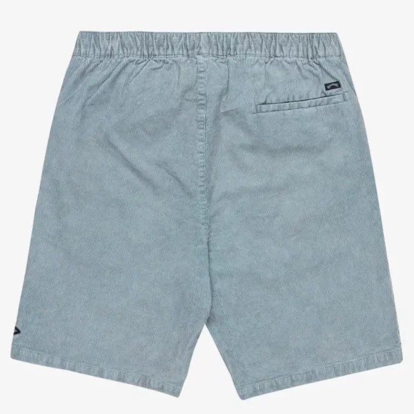 Billabong Larry Cord rövidnadrág mosott kék színben, vastag kordbársony anyagból, húzózsinóros derékkal