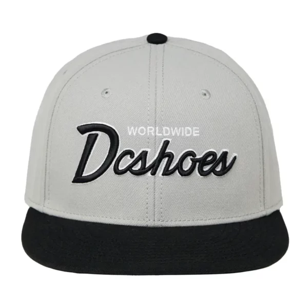 DC Shoes Tailgate Snapback sapka – High rise színű, 3D hímzett logóval és egyenes silddel