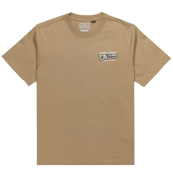 Element Timber Icon póló khaki színben - organikus pamut, egyedi grafika elől és hátul, kényelmes viselet.