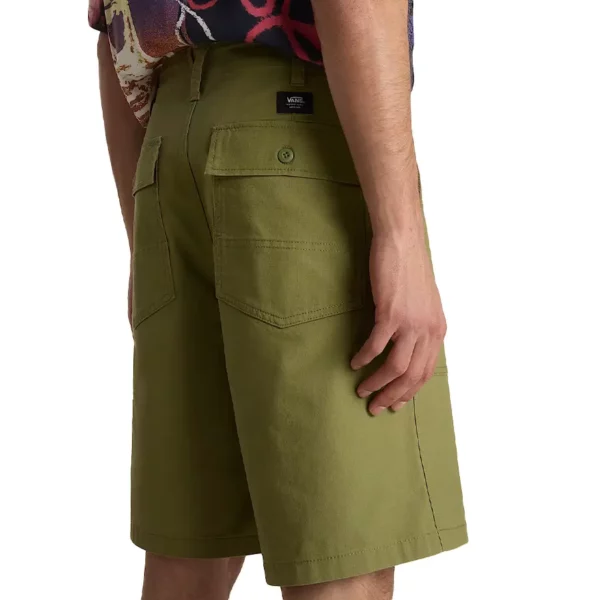Vans Fatigue Loose zöld rövidnadrág ripstop anyagból, cargo stílusú zsebekkel