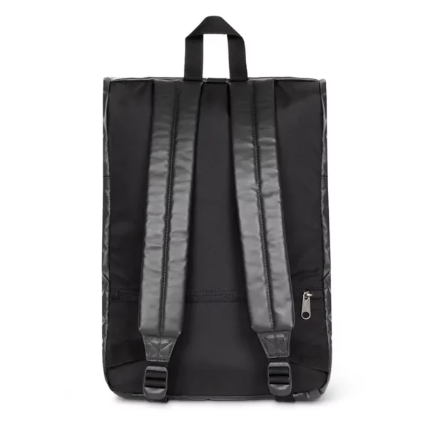 Eastpak Up Roll fekete hátizsák roll-top zárással és oldalsó palacktartóval