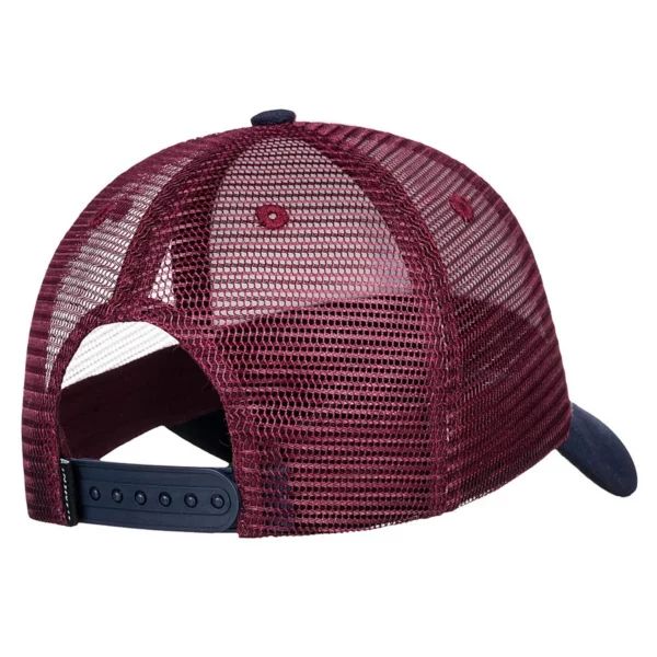 Element Icon Mesh trucker sapka hajlított simlivel, vastag vászon pamut anyagból, nagy Element logóval és állítható csatos kialakítással. vintage red színben.