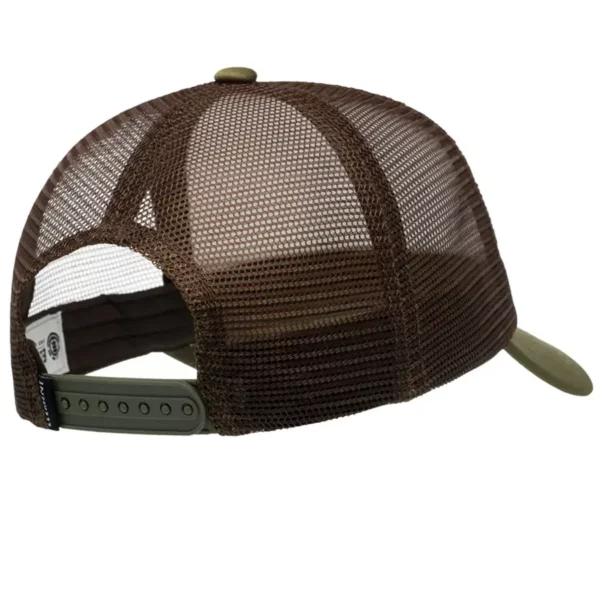 Element Yield trucker sapka hajlított simlivel, poliészter anyagból, nagy Element logóval és állítható csatos kialakítással.barna, khaki,oliva színben.