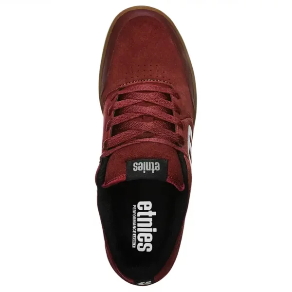 Etnies Marana cipő maroon black white - bordó színben gumi talppal. Strapabíró és kényelmes választás a gördeszkázáshoz