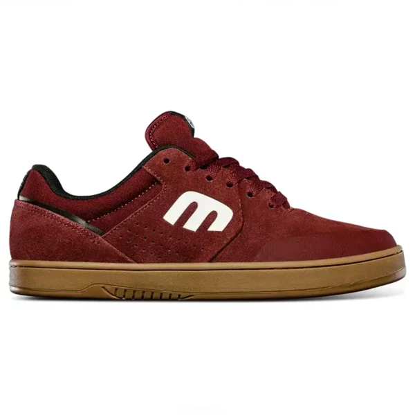 Etnies Marana cipő maroon black white - bordó színben gumi talppal. Strapabíró és kényelmes választás a gördeszkázáshoz