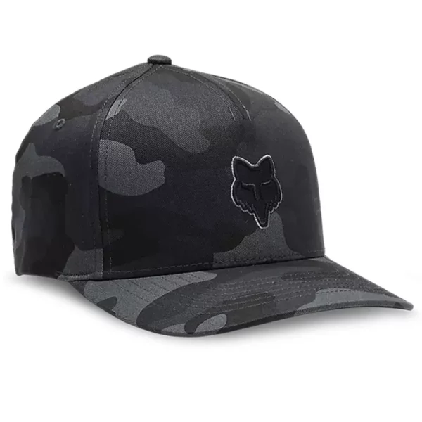 Fox Head Flexfit sapka fekete terepmintás designnal és ikonikus logóval