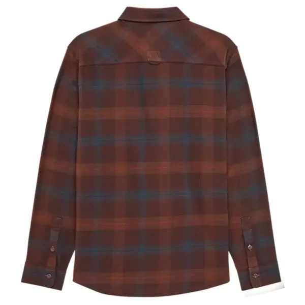 Fox Survivalist Core Flannel LS ing sötétbarna színben, prémium pamutból, gombos záródással