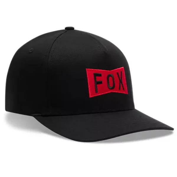 Fox Typeface fekete Flexfit sapka, strapabíró és kényelmes viselet
