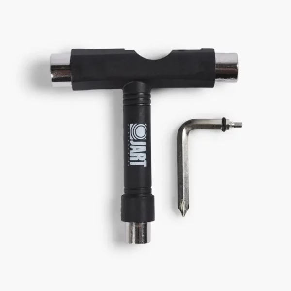 Jart T-Tool Skate Tool Black gördeszka szerelőkulcs szett 9/16, 3/8, 1/2 socket, Allen és Phillips kulccsal.