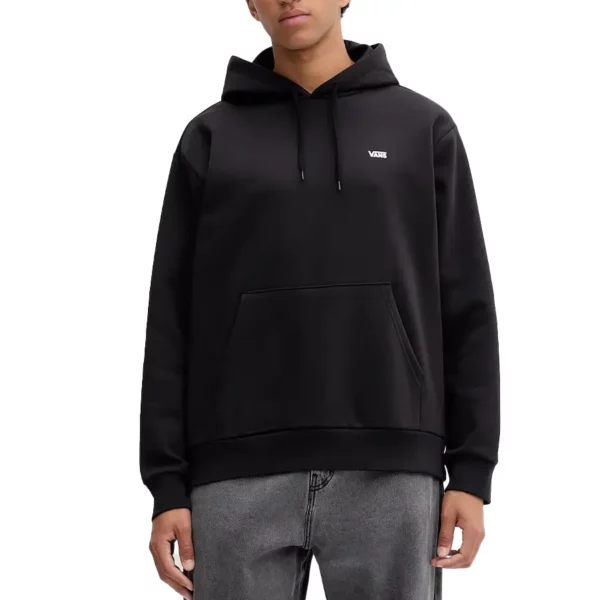 Vans Left Chest kapucnis pulóver fekete színben, 100% pamutból, hímzett logóval