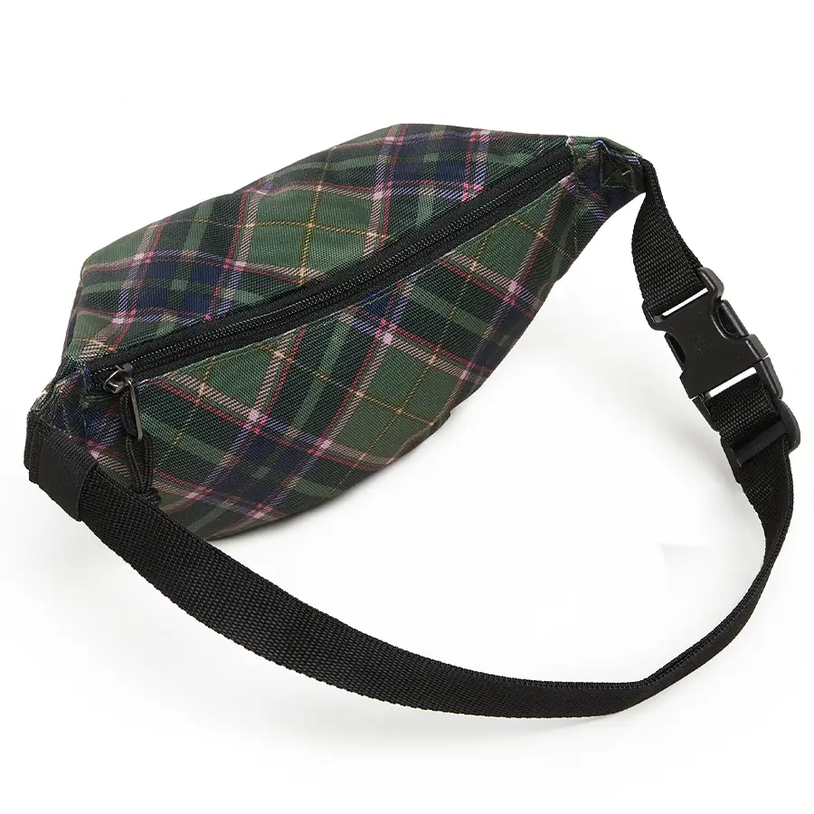 Vans Traveler Fanny Pack övtáska kockás mintával zöld színben. Retro stílusban, praktikus és kényelmes övtáska.