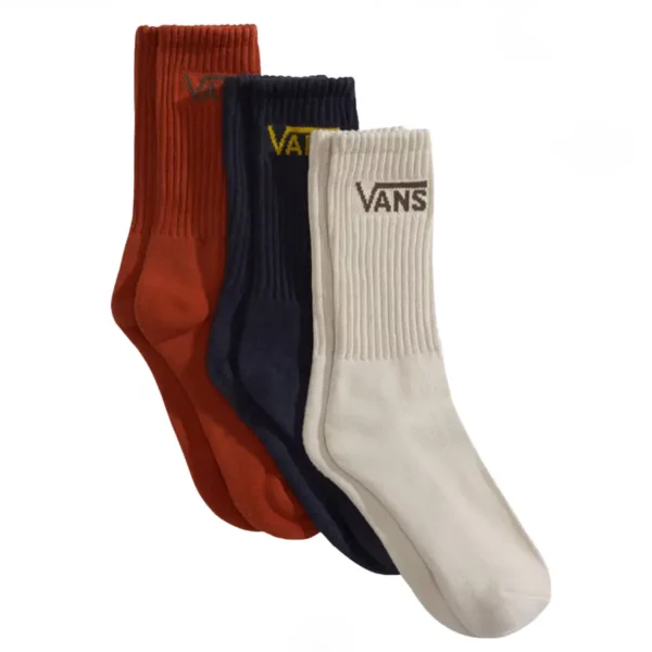 Vans Classic Crew 3 pár zokni parisian night bordó,kék,vaj színben.