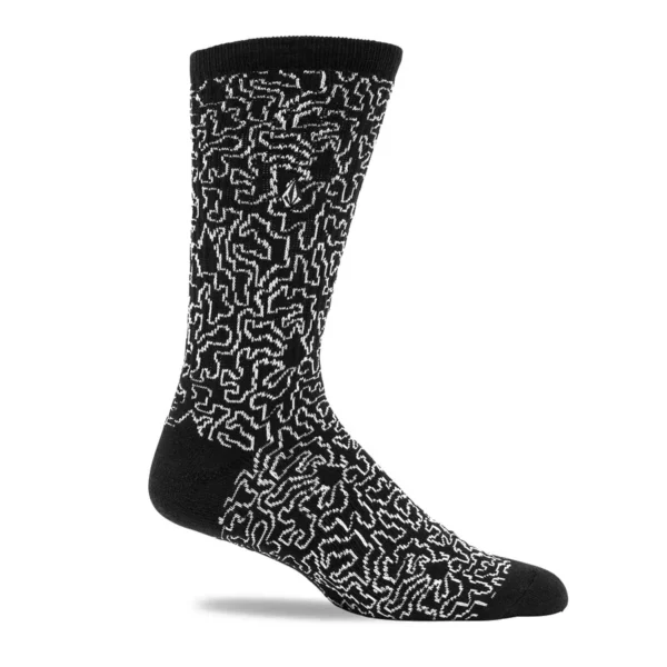 Volcom Stoney zokni black, 3 pár különböző mintájú zokni erősített szárral és talprésszel.