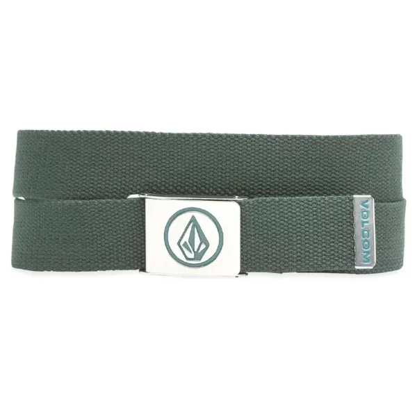 Volcom Circle web öv scarab - Volcom vászon öv zöld színben.