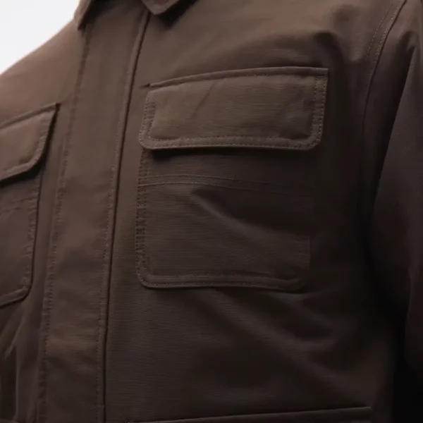 Vans Drill Chore Nylon Jacket coal brown barna téli kabát Sorona® béléssel, vízálló nejlon anyagból, cipzáros és patentos záródással