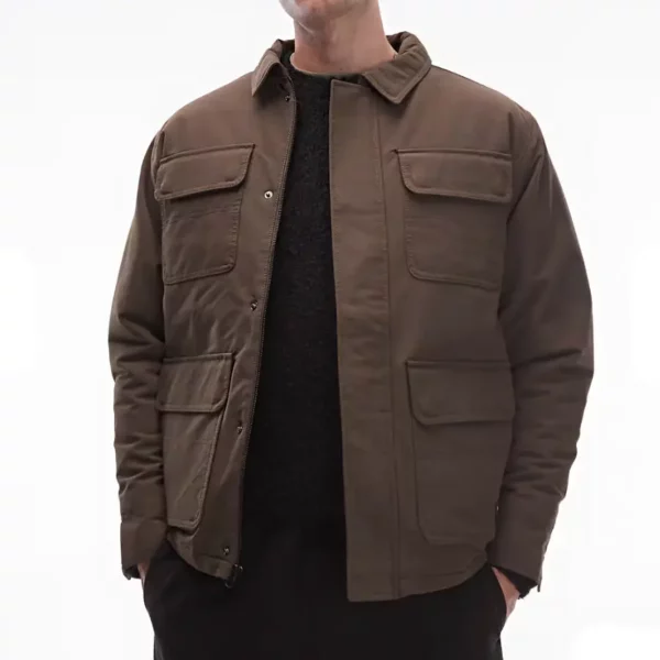 Vans Drill Chore Nylon Jacket coal brown barna téli kabát Sorona® béléssel, vízálló nejlon anyagból, cipzáros és patentos záródással