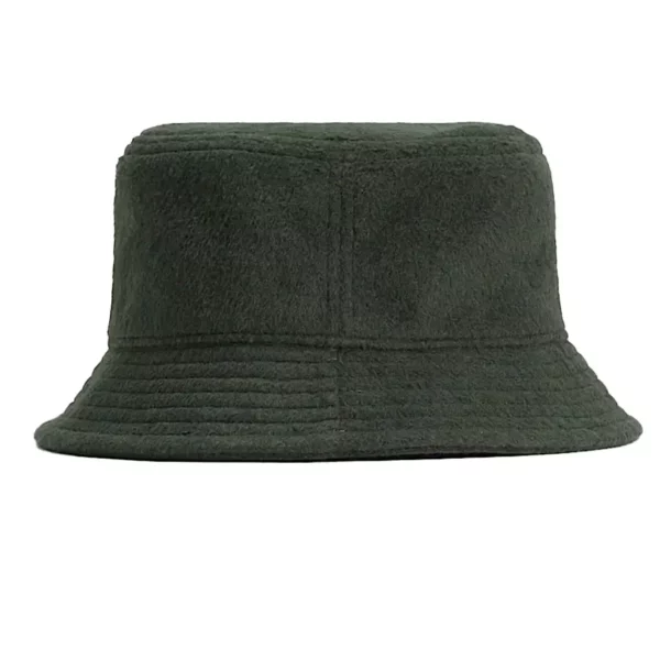 Vans Hildy Bucket kalap dried kelp sötét zöld színben, bolyhos textúrával és hímzett Vans logóval