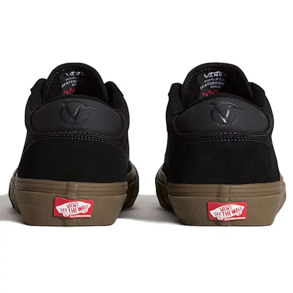 Vans Skate Rowan cipő black dark gum színben, velúr és bőr felsőrésszel, POPCUSH és DURACAP technológiával