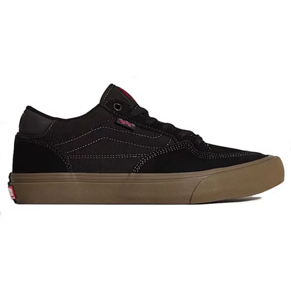 Vans Skate Rowan cipő black dark gum színben, velúr és bőr felsőrésszel, POPCUSH és DURACAP technológiával